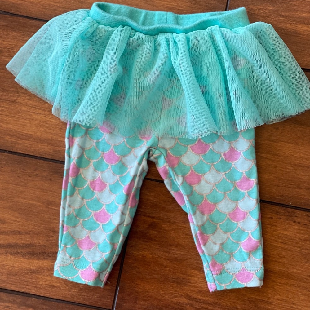 Mermaid scales tutu leggings SIZE 3M